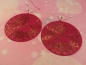 Preview: Frau Ohrringe pink Scheibe changierend Woman